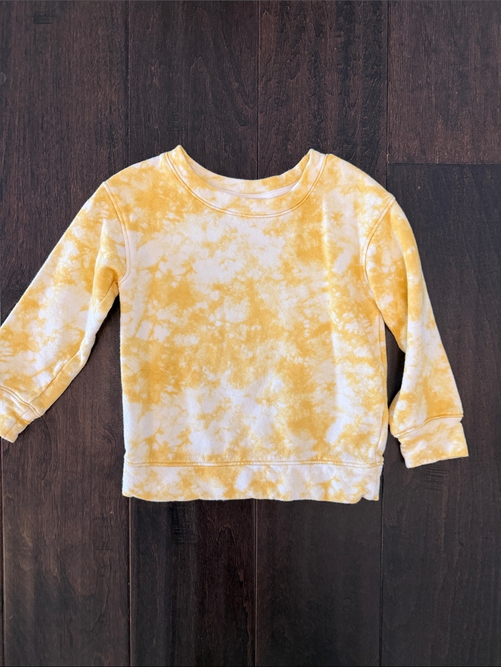 Cat & Jack Gender Neutral Yellow Tie-Dye Crewneck Sweatshirt